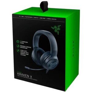 Razer Kraken X Multi-Platform Wired Gaming Headset 7.1 Surround Sound Black New